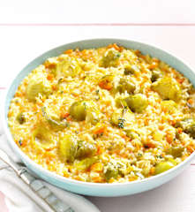 Carrot and Brussels Sprouts Risotto