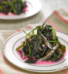 紅莧菜炒小魚乾