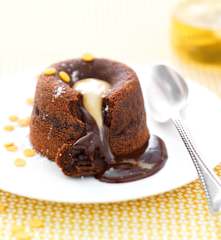 Coulant chocolat au cœur caramel