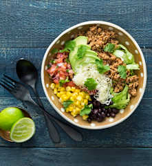 Quick turkey taco bowl