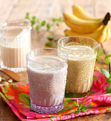 Smoothie avoine, banane, cajou
