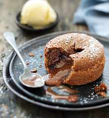 Moelleux au chocolat au lait et cœur praliné