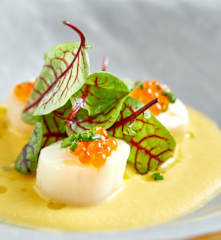 北海道扇贝配南瓜酱