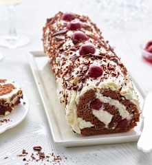 Bûche de Noël façon forêt-noire