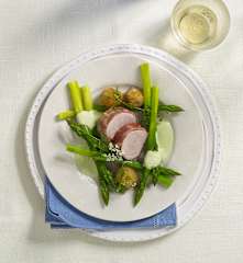 Schweinslungenbraten mit Spargel