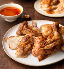 Baked Piri Piri Chicken with Chopped Vegetable Salad