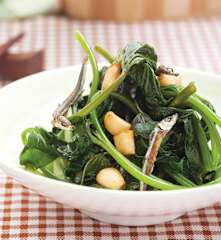 地瓜葉炒丁香魚