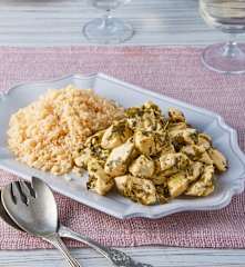 Pollo al cilantro y cuscús