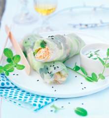 Rouleaux de printemps au chèvre frais