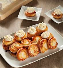 Caracolas de hojaldre con gorgonzola