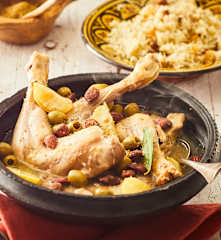 Poulet aux citron et amandes
