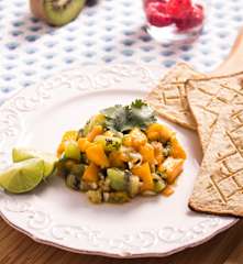 Ceviche de kiwi y mango