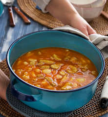 Judías de El Barco de Ávila con magro de cerdo en cocción lenta