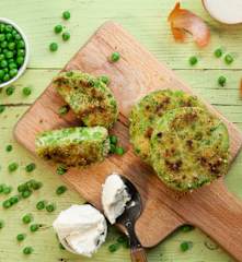 Burger piselli e ricotta