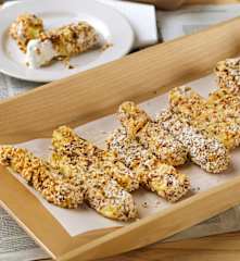 Fingers de mozzarella light con salsa de yogur