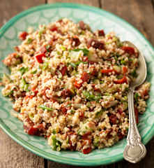 Pilaf de sementes e beterraba