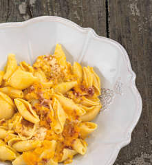 Mušličky s dýní a slaninou