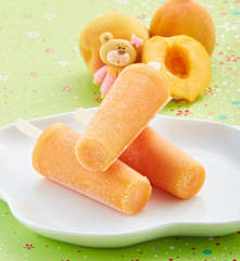 Paleta helada de durazno y plátano