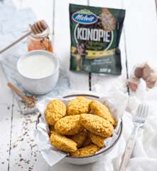 Jaglane nuggetsy z sosem jogurtowo-musztardowym