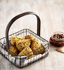 Cheddar and Walnut Scones with Onion Jam