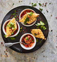 Kokotky s polévkou s masovými kuličkami