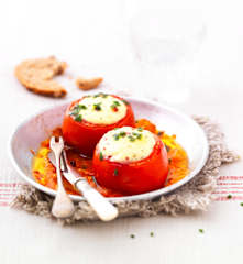 Tomates soufflées à la ricotta