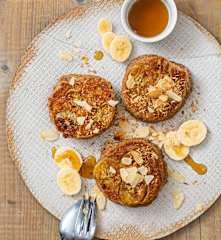 Bananen-Pancakes mit Dinkel und Buchweizen