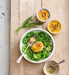 Mousseline de saumon sur lit d’épinards