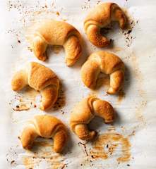 Croissants veganos de naranja