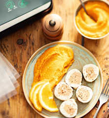 Ballotine de foie gras sous-vide et purée de carotte-pomme de terre