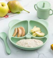 Hirsebrei mit Apfel und Birne