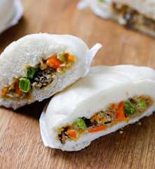 Bánh bao nhân nấm chay