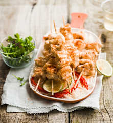 Brochettes de dinde tandoori