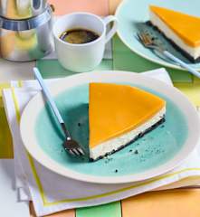 Orange glaced Cheesecake mit Oreo®-Boden