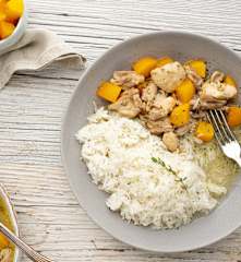 印度雞肉香米飯佐桃子