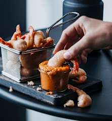 Tempura de crevettes et sauce aigre-douce