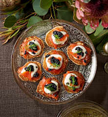 Buckwheat Blini with Smoked Salmon (Bill Yosses)