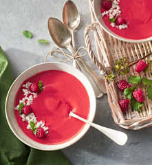 Gazpacho de frambuesas