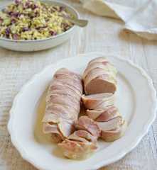 Solomillo de cerdo con coleslaw