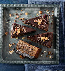 Früchte-Lebkuchen mit Schokoganache