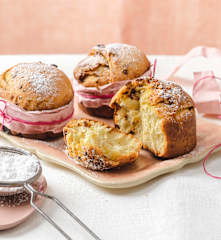 Mini Panettone mit Manner Orangen Herzen