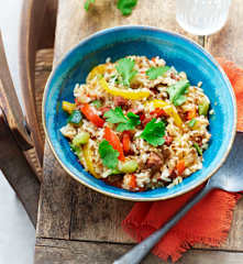 Riz mexicain au bœuf et au chorizo