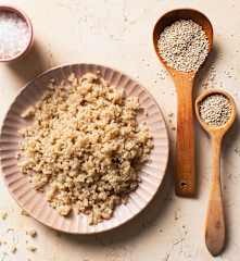 Quinoa cocida (Cocción de arroz)