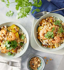 Garnelen-Blumenkohlreis mit Gemüse