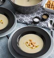 Sopa griega de garbanzos