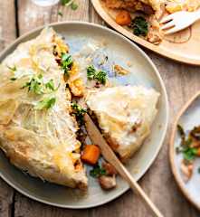 Babyfreundliche Pastete mit Huhn, Süßkartoffel und Grünkohl