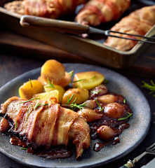 Kaninchen in Barolosauce