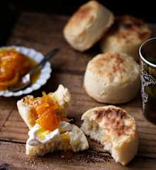 Orange grove beghrir with orange blossom yoghurt