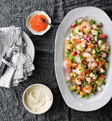 Prawn salad with horseradish cream
