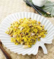 Arroz de açafrão com peru